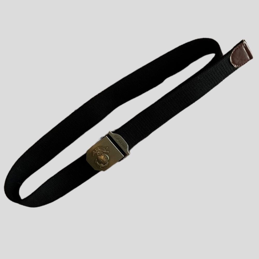 Red October military canvas and brass belt - Picture 3 of 4